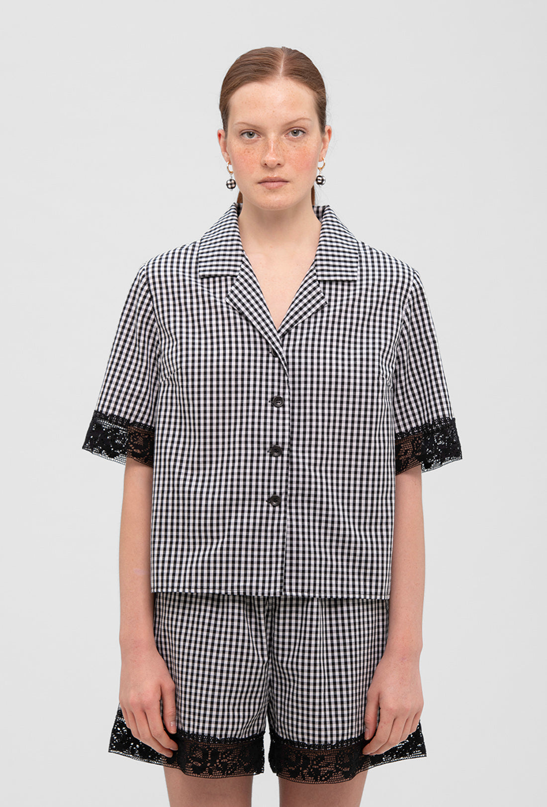 Dimity Blouse - Black Gingham
