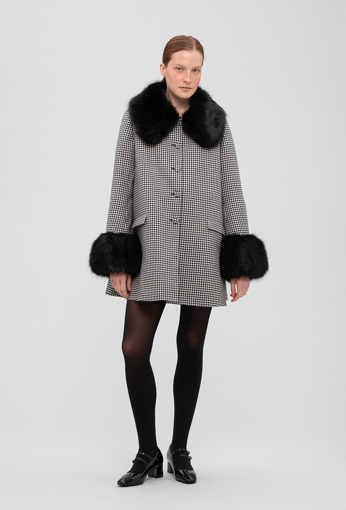 Laurel Coat - Black Gingham