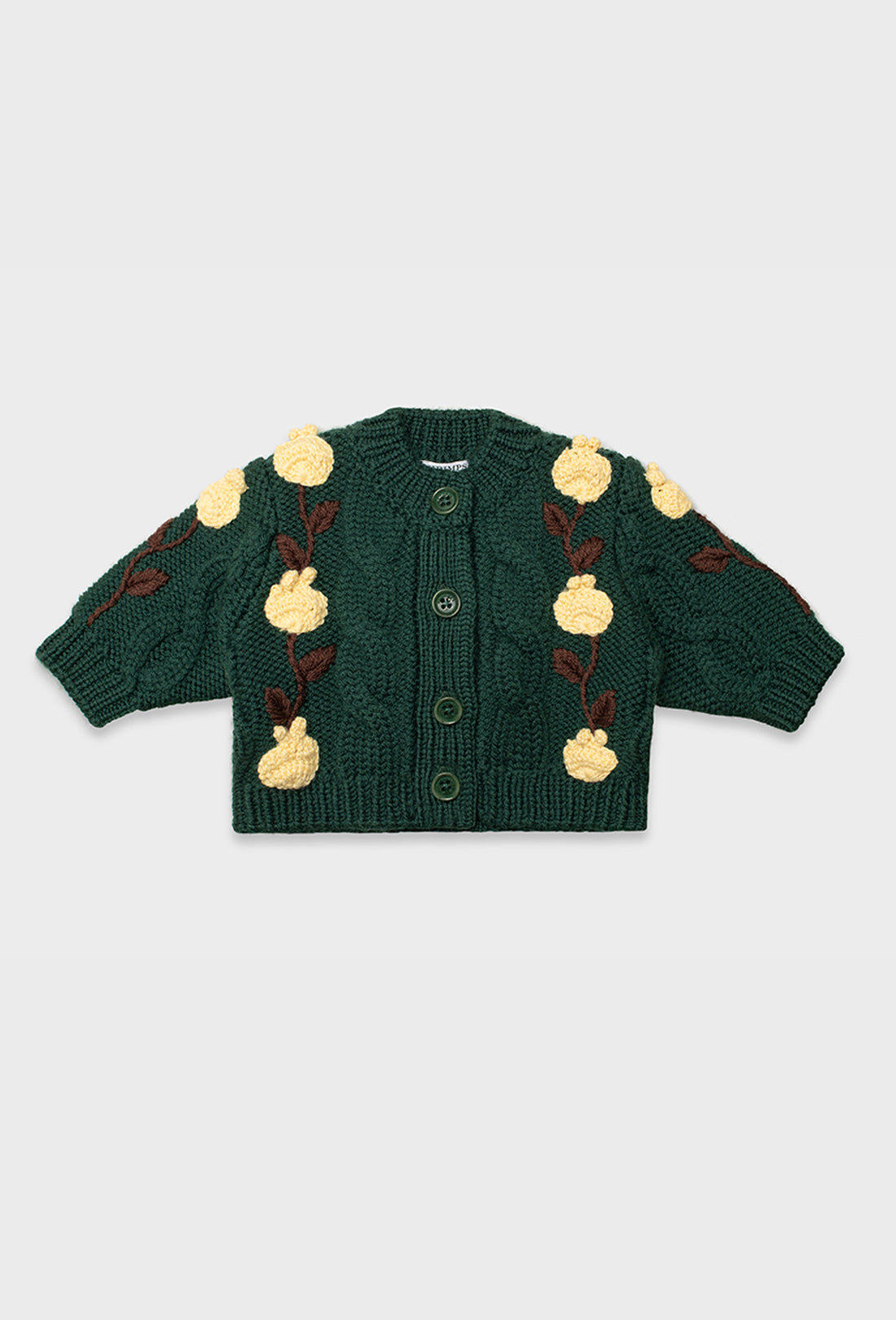 Pomme Baby & Kids Cardigan - Forest Green/Multi