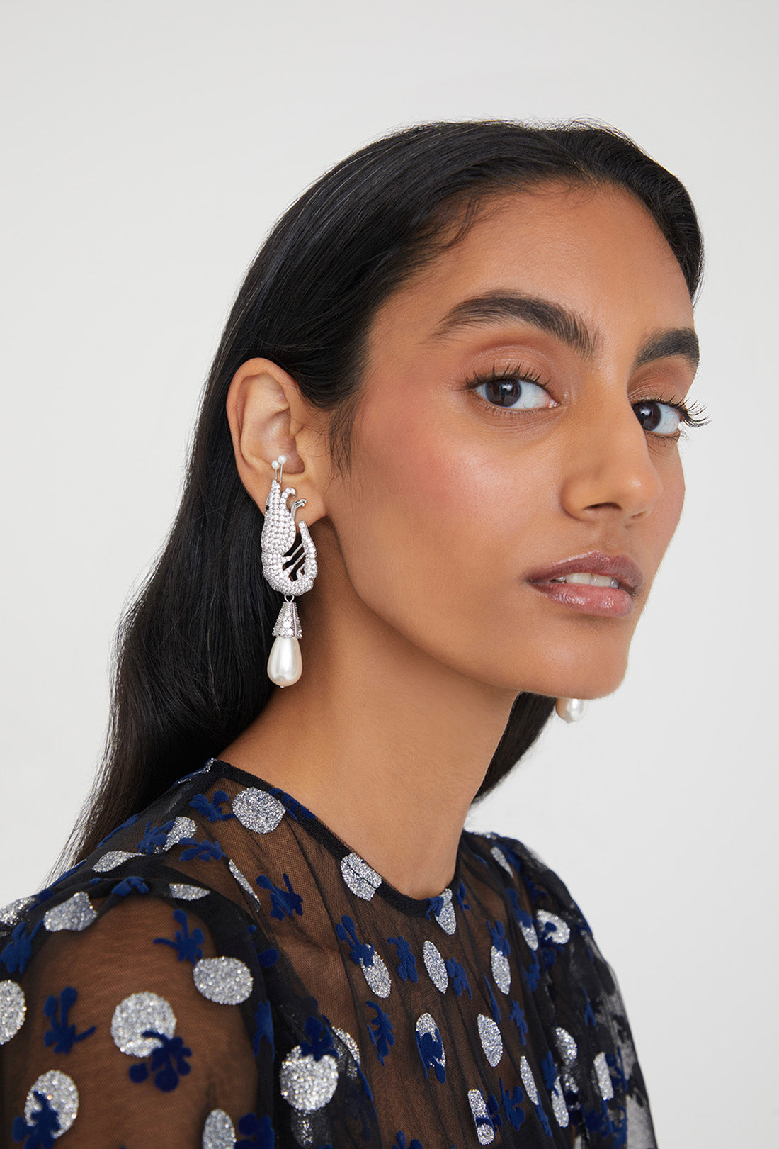 Shrimp Earrings - Silver
