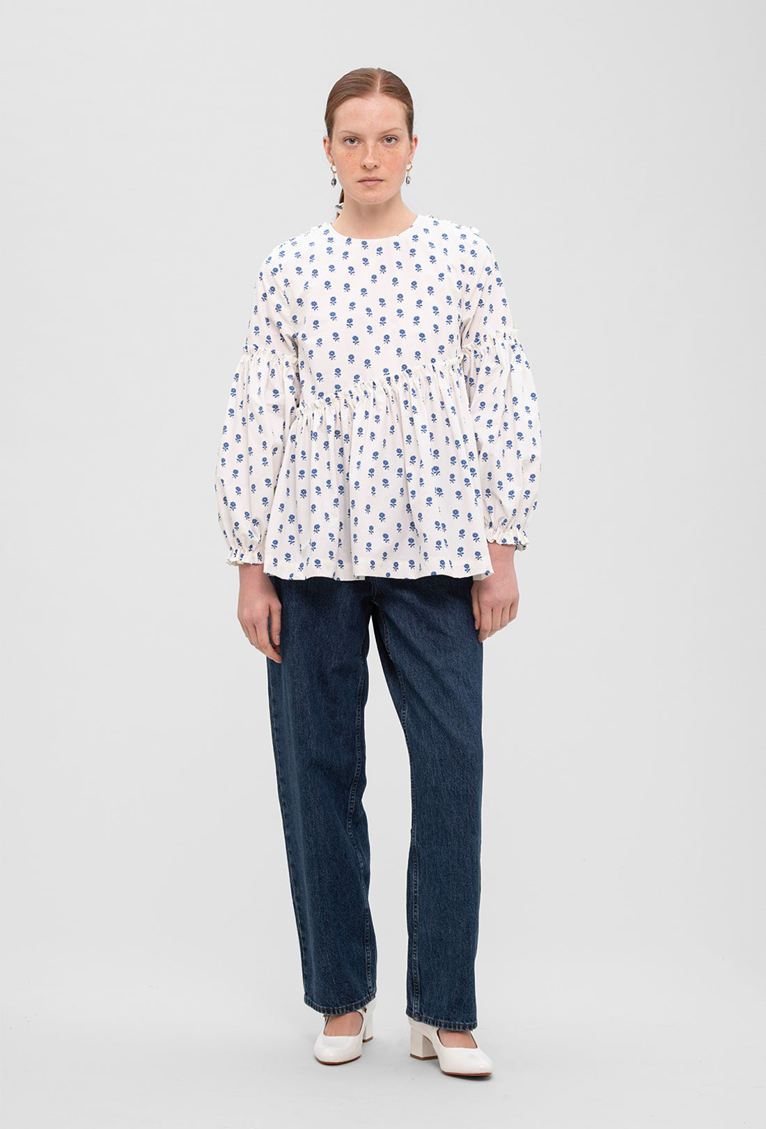 Anthea Blouse - Delft Flower