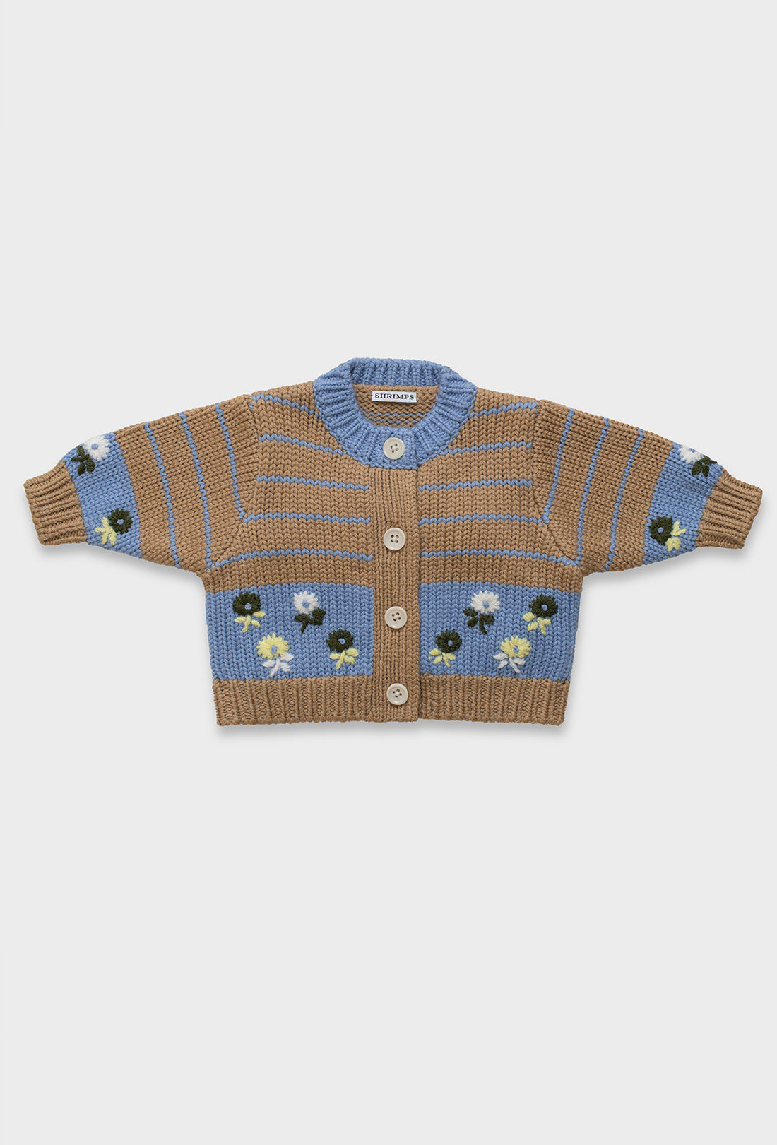 Delia Baby &amp; Kids Cardigan - Camel/Greek Blue