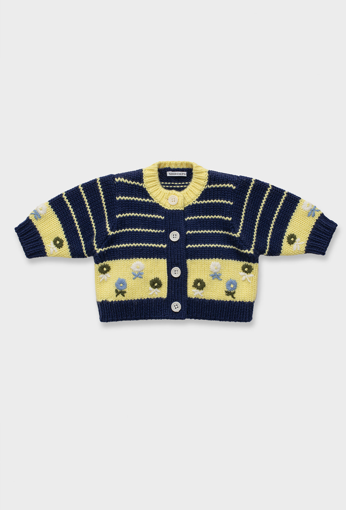 Delia Baby &amp; Kids Cardigan - Navy/Limelight Yellow