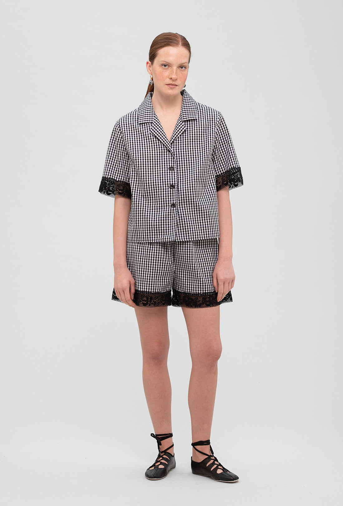Zaza Shorts - Black Gingham
