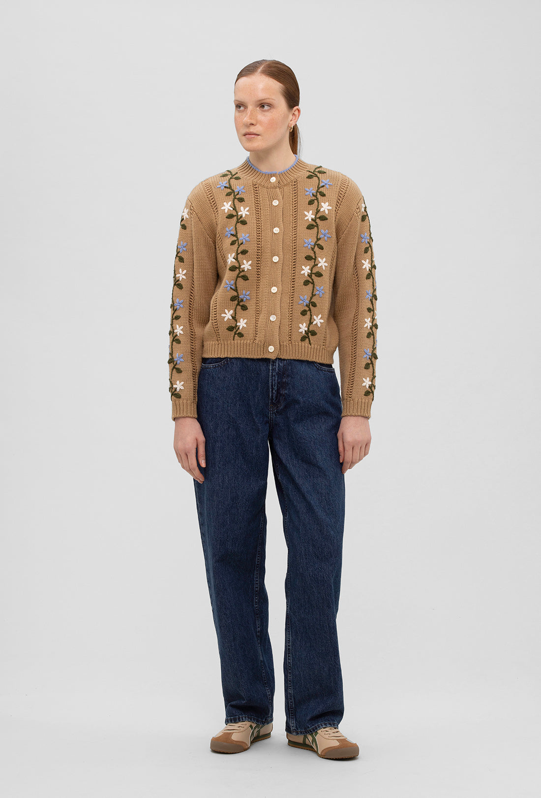 Hesper Cardigan - Camel/Multi