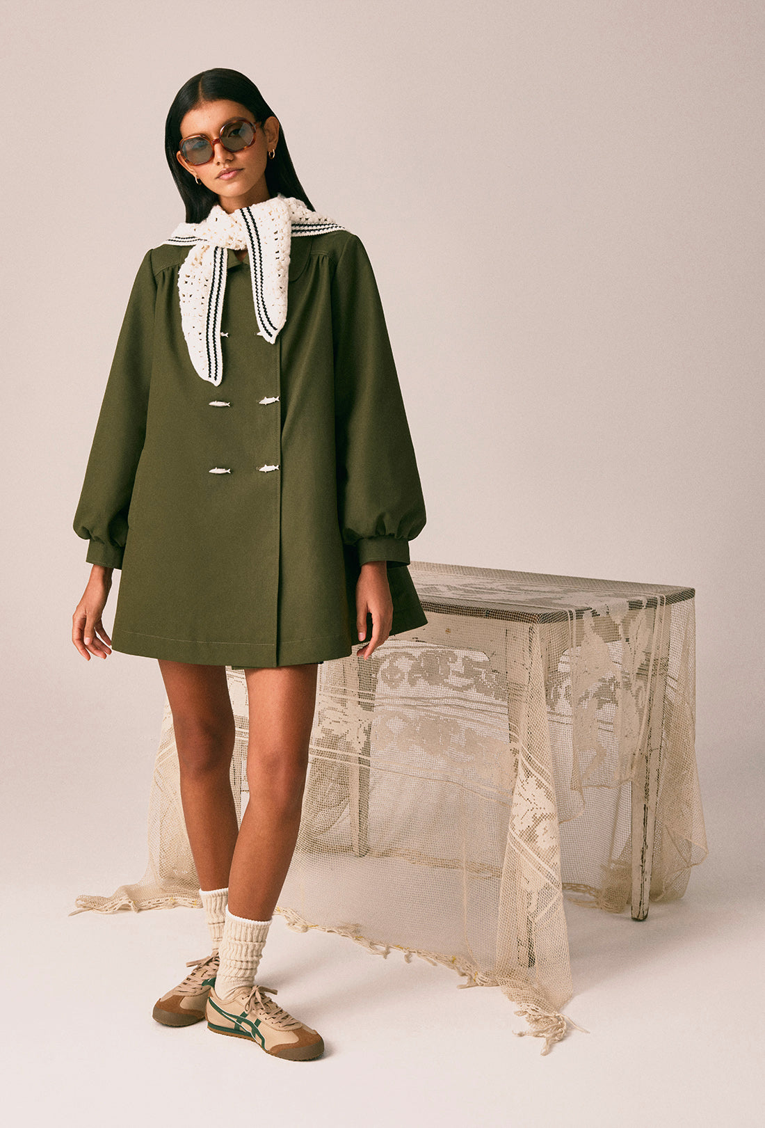 Hector Trench Coat - Caper Green