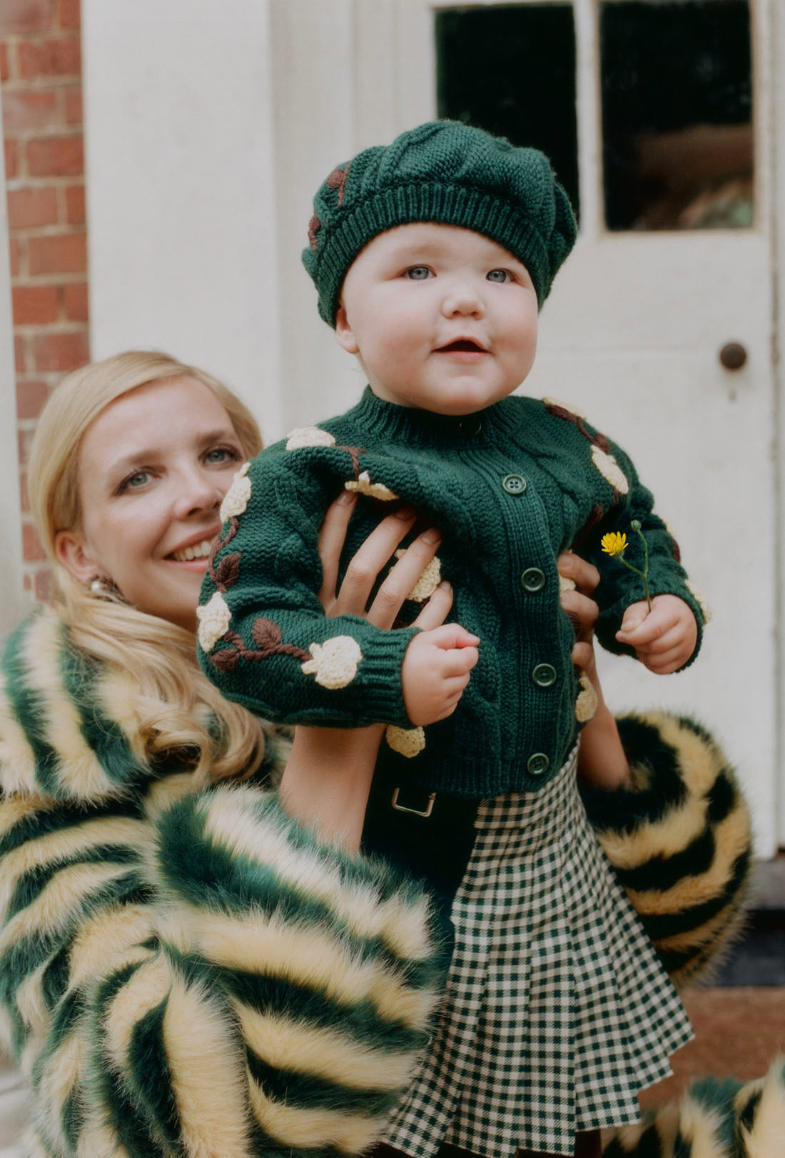 Pomme Baby &amp; Kids Cardigan - Forest Green/Multi