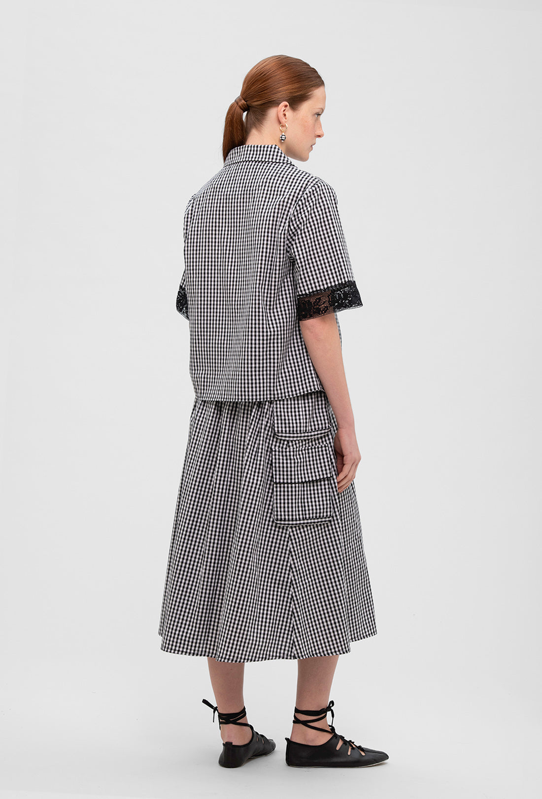 Winifred Skirt - Black Gingham