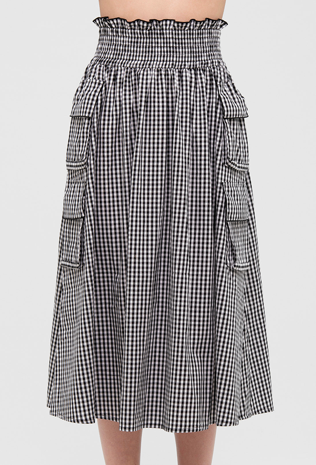 Winifred Skirt - Black Gingham