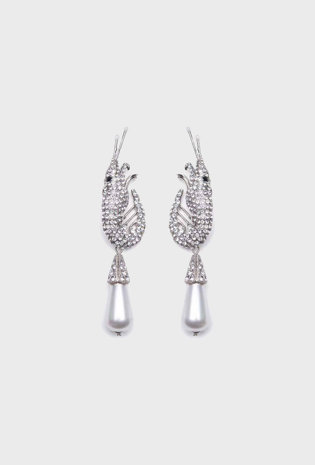 Shrimp Earrings - Silver
